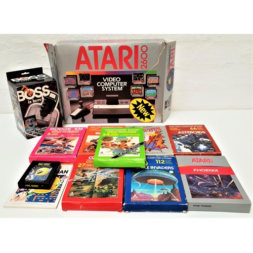 425 - ATARI 2600 VIDEO COMPUTER SYSTEM
boxed with cables; together with nine games, all with instruction b... 