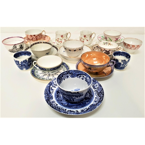 198 - SELECTION OF EARLY ENGLISH AND OTHER TEA BOWLS
including a Royal Worcester tea bowl and saucer, the ... 