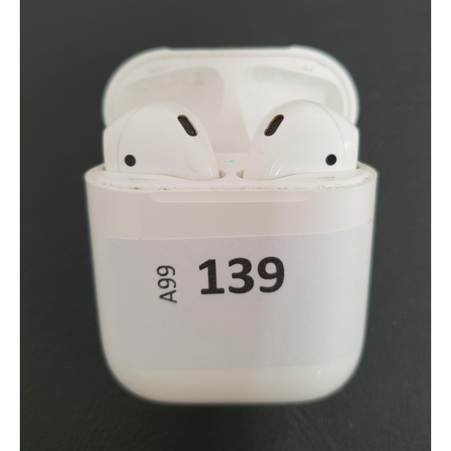 139 - APPLE AIRPOD SECOND GENERATION WITH LIGHTNING CHARGING CASE