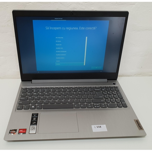 158 - LENOVO IDEAPAD 3
processor: AMD Ryzen 5 4500U with Radeon Graphics, RAM: 8GB, Wiped, Note: It is the... 