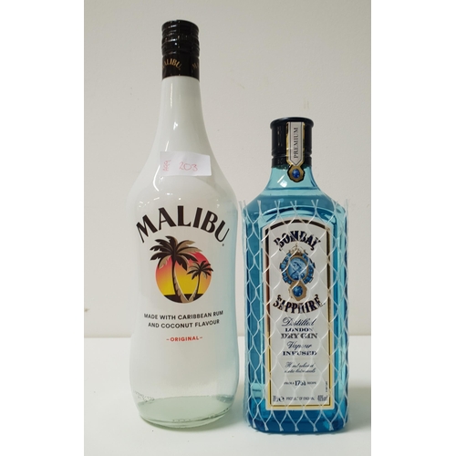 203 - MALIBU ORIGINAL RUM (1L) 21%
together with Bombay Sapphire Dry Gin (70cl) 40% (2)
Note: You must be ... 