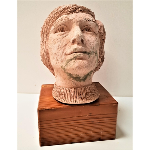 280 - A.R.CAMERON
plaster study of a man's head, monogrammed and dated '80, 23cm high, together with an oa... 