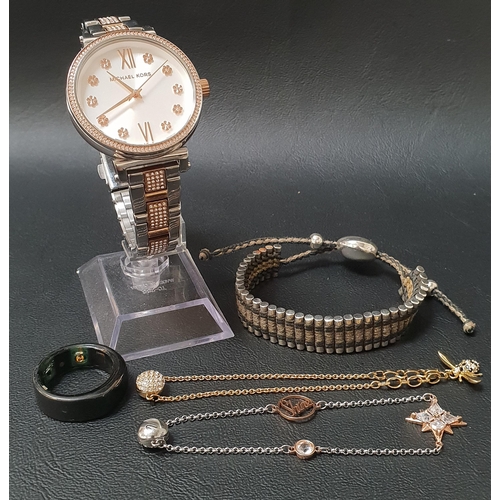 64 - SELECTION OF FASHION JEWELLERY
comprising a Michael Kors wristwatch - MK-3880, a Links of London sli... 