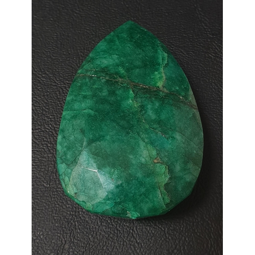 115 - CERTIFIED LOOSE NATURAL EMERALD (BERYL)
the pear cut emerald weighing 402.25cts, with GLI Gemmologic... 