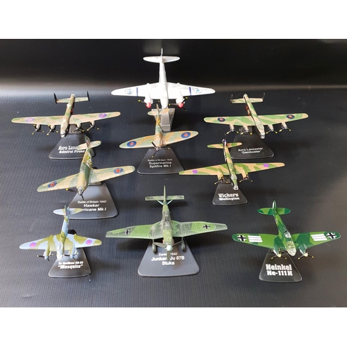 442 - LARGE SELECTION OF ATLAS EDITIONS MILITARY GIANTS OF THE SKY DIE CAST PLANES
with stands, some boxed... 