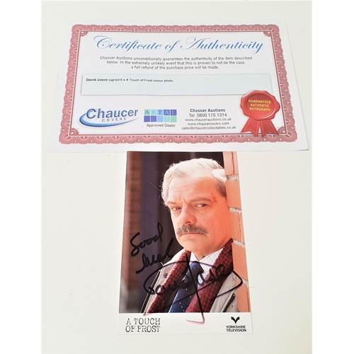 313 - DAVID JASON SIGNED COLOUR PHOTOGRAPHIC PRINT 
from his role as Detective Jack Frost in the televisio... 