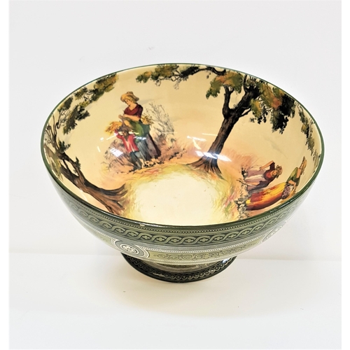 230 - ROYAL DOULTON BOWL
from the English Old Scenes, The Gleaners, transfer decorated and raised on a cir... 