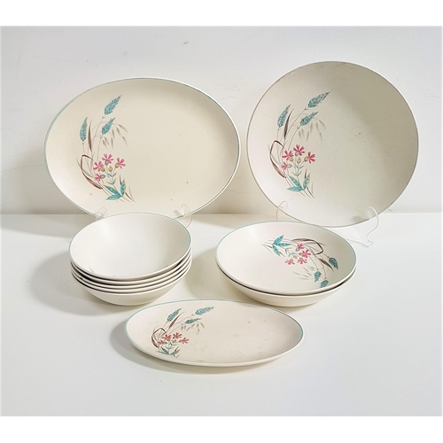 208 - J & G MEAKIN SOL DINNER SERVICE
comprising ten soup bowls, eight entrée plates, nine dinner plates, ... 