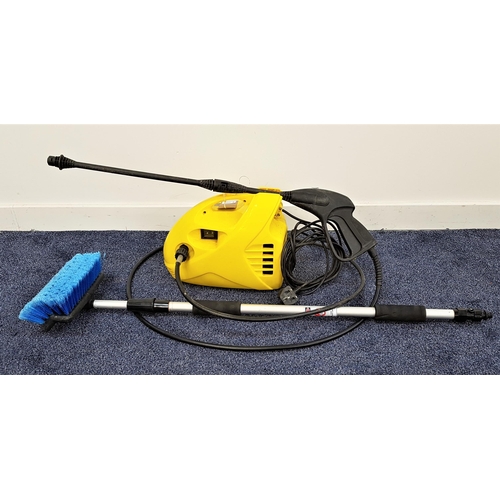 384 - WICKES PRESSURE WASHER
with nozzle wand, brush attachment and power lead