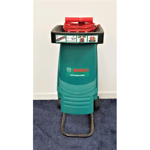 385 - BOSCH GARDEN SHREDDER
model AXT Rapid 2000, mains operated and on a wheeled base