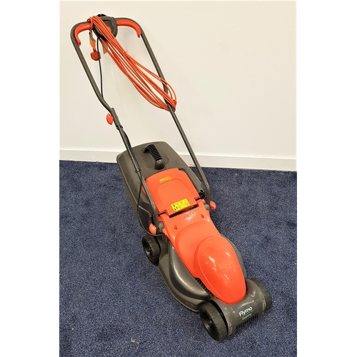 387 - FLYMO EASIMO ELECTRIC LAWNMOWER
with a grass collection rear basket and a 32cm cut