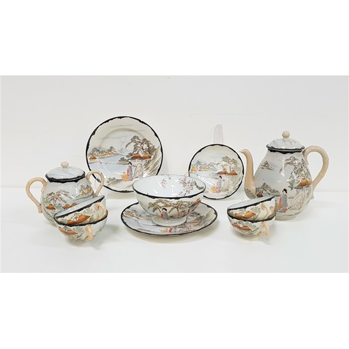 247 - JAPANESE EGG SHELL PORCELAIN TEA SET
comprising tea cups and saucers, side plates, sandwich plates, ... 