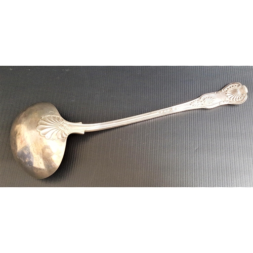 175 - VICTORIAN SILVER LADLE
in the Kings pattern, London 1842 by Joseph and Albert Savory, 344g/12.1oz