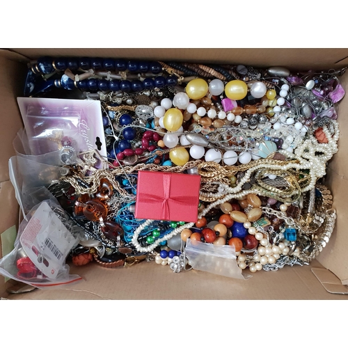 73 - LARGE SELECTION OF COSTUME JEWELLERY
including a silver rope twist bracelet, a silver pendant on cha... 