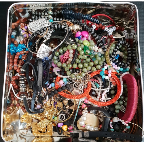 77 - SELECTION OF COSTUME JEWELLERY
including bead necklaces, simulated pearls, bracelets, bangles, penda... 