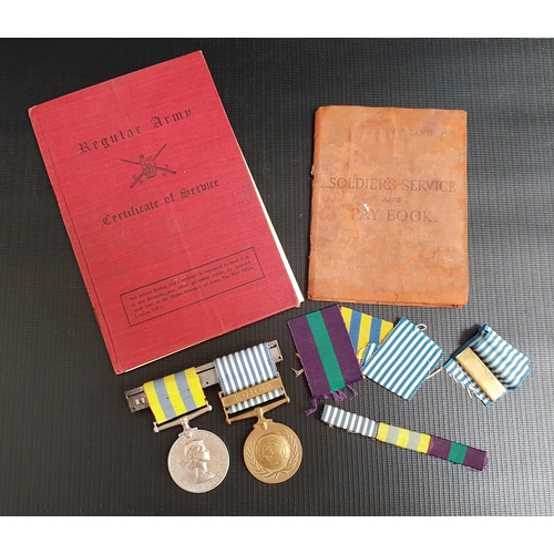 415 - PAIR OF KOREAN WAR MEDALS
named to 22230910 Pte. H. Jamieson, comprising the Royal Navy Long Service... 