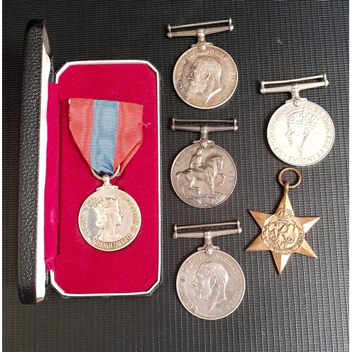 418 - SELECTION OF SIX BRITISH MEDALS
including The Italy Star, three British War Medals named to 33835, P... 