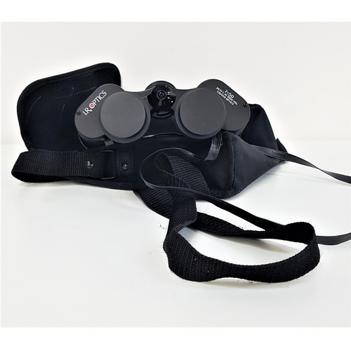 290 - PAIR OF I.R.OPTICS FIELD GLASSES
with 7x50 magnification and a rubber coated body, in a soft shell c... 