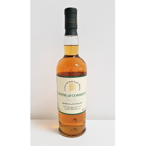 14 - SIGNED HOUSE OF COMMONS 8 YEAR OLD MALT SCOTCH WHISKY
the label signed by Frank Roy MP. Distilled, c... 
