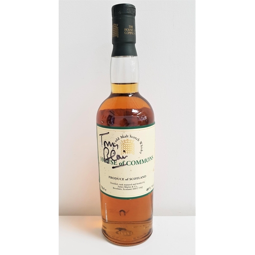 15 - SIGNED HOUSE OF COMMONS 8 YEAR OLD MALT SCOTCH WHISKY
the label signed by Tony Blair. Distilled, cas... 