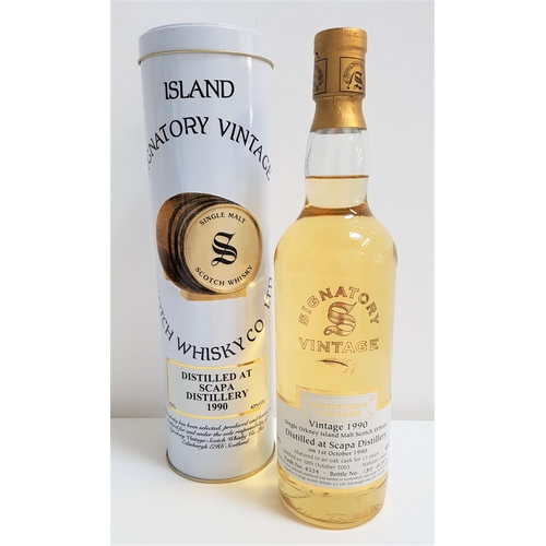 32 - SIGNATORY VINTAGE 1990 SCAPA SINGLE ORKNEY ISLAND MALT SCOTCH WHISKY
distilled at Scapa distillery i... 