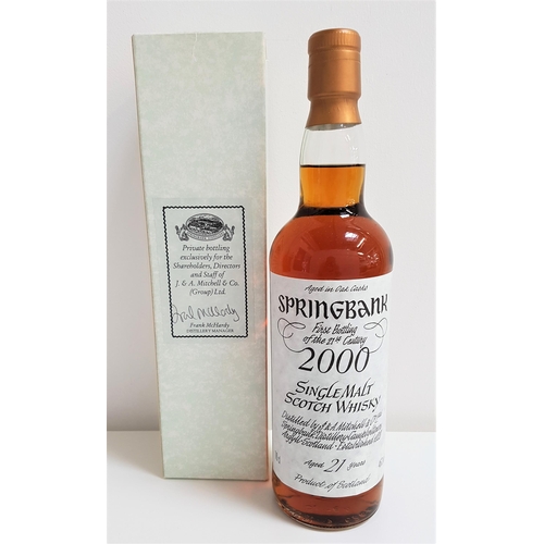 39 - SPRINGBANK 2000 SINGLE MALT SCOTCH WHISKY - FIRST BOTTLING OF THE 21st CENTURY
aged 21 years in oak ... 