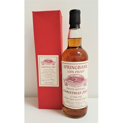 40 - SPRINGBANK CHRISTMAS 2002 100% PROOF SINGLE MALT SCOTCH WHISKY - 12 YEAR OLD
It is believed that onl... 