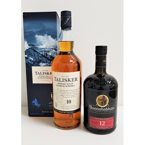 47 - TWO BOTTLES OF SINGLE MALT SCOTCH WHISKY
comprising one bottle of Bunnahabhain small batch distilled... 