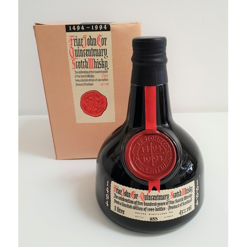 7 - FRIAR JOHN COR QINCENTENARY SCOTCH WHISKY
bottles in 1994 to celebrate five hundred years since the ... 