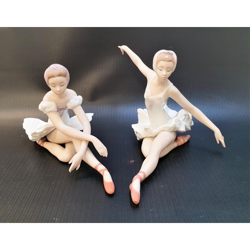 272 - TWO LLADRO BALLERINA FIGURINES
both in seated positions, 15cm and 13.8cm high respectively (2)