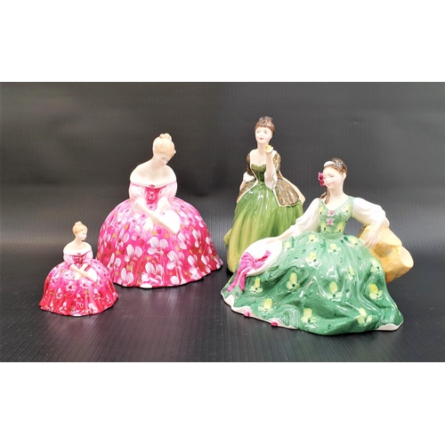 273 - FOUR ROYAL DOULTON FIGURINES
three larger size - Fleur, HN2368; Victoria, HN2471; and Elyse, HN2474;... 