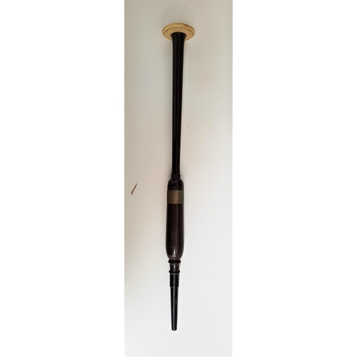 369 - ROBERT REID OF GLASGOW PRACTICE CHANTER
in rosewood, 47cm long