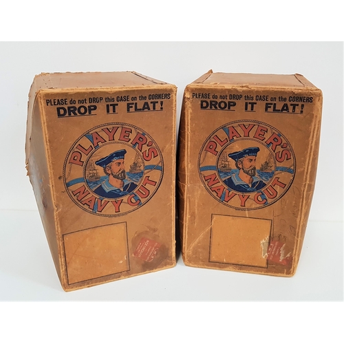 336 - TWO VINTAGE PLAYERS NAVY CUT CIGARETTES LARGE BOXES
constructed in card and branded to the lift off ... 