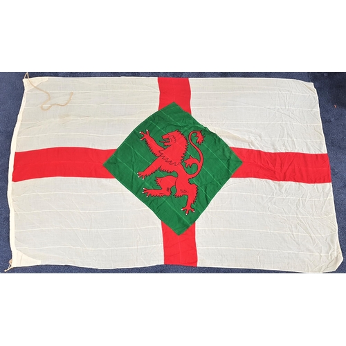 361 - BRITISH PETROLEUM TANKER CO. LTD HOUSE FLAG
on a white field with a red St. George cross with a gree... 