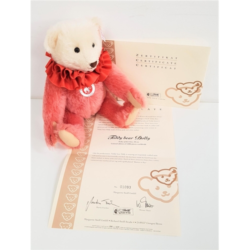 439 - LIMITED EDITION 2006 STEIFF TEDDY BEAR DOLLY
in dusty pink and white mohair with satin ruff, number ... 