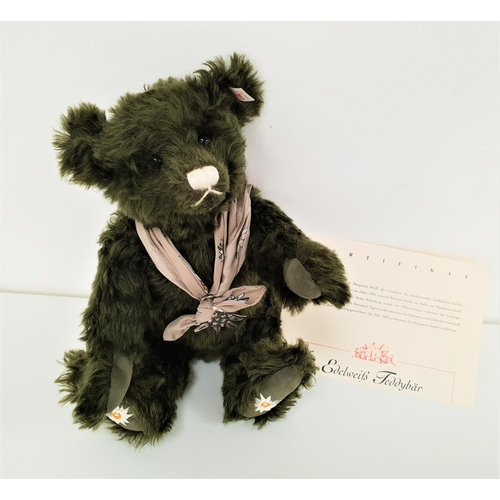 450 - LIMITED EDITION STEIFF EDELWEISS TEDDY BEAR
in green mohair, number 1020 of 1500, exclusively create... 