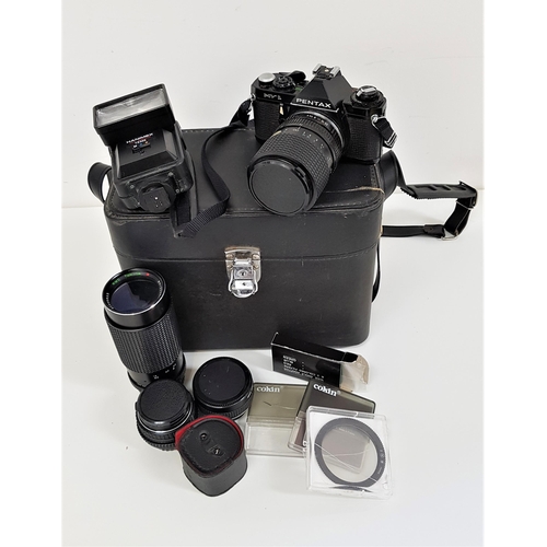 365 - PENTAX ASAI MV1 SLR CAMERA
with a Hoya zoom and macro 35-75mm lens, an RMC Tokina 80-200mm lens, an ... 