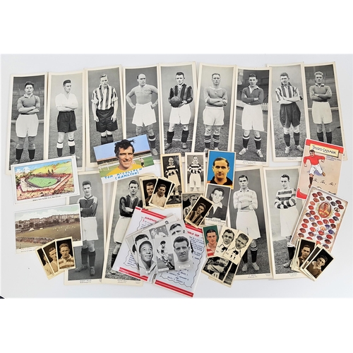 411 - SELECTION OF VINTAGE FOOTBALL CIGARETTE CARDS 
and collectors cards including James Dunne of Sheffie... 