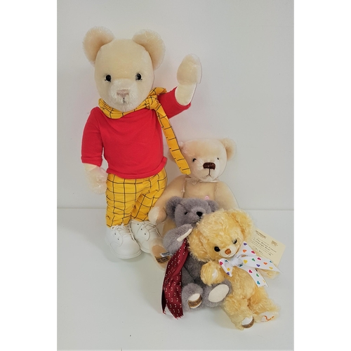 463 - FOUR MERRYTHOUGHT TEDDY BEARS
comprising Millie, The Breast Cancer Campaign Bear, number 124 of 9,50... 