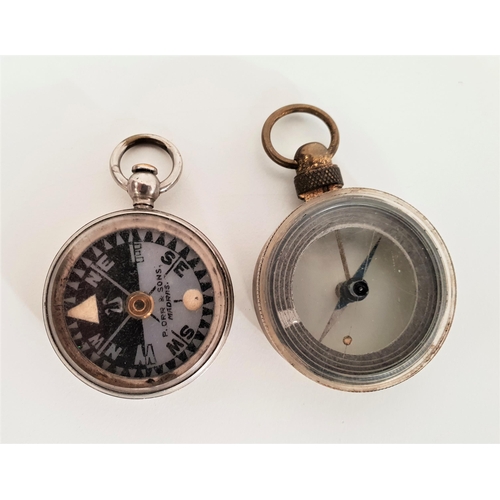 356 - POCKET COMPASS
with a two tone dial with mother of pearl and marked P.Orr & Sons, Madras, lacking ne... 