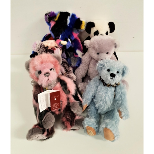 470 - THREE LIMITED EDITION DEAN'S RAG BOOK COMPANY TEDDY BEARS AND THREE CHARLIE BEARS PLUSH COLLECTION T... 