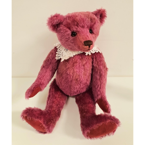 473 - STIER BEARS BY KATHLEEN WALLACE LIMITED EDITION BEAR - ANITA
in raspberry mohair with jointed limbs ... 