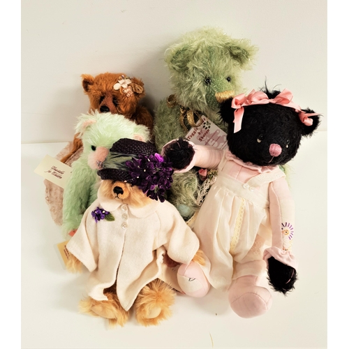 476 - FIVE ORIGINAL ARTIST BEARS
comprising two Strawbearies Kathy Harry Bears - Joanna, limited edition n... 