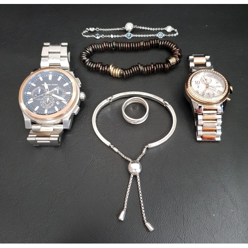 77 - SELECTION OF FASHION JEWELLERY AND WATCHES
comprising a Links of London silver bracelet and ring; a ... 