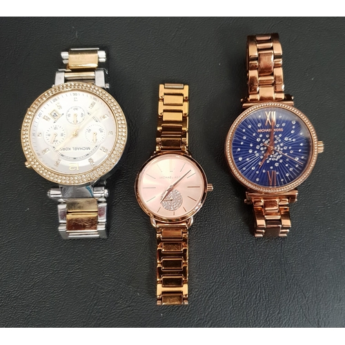 99 - THREE MICHAEL KORS WRISTWATCHES
model numbers MK-3971, MK5626 and MK-3839 (3)