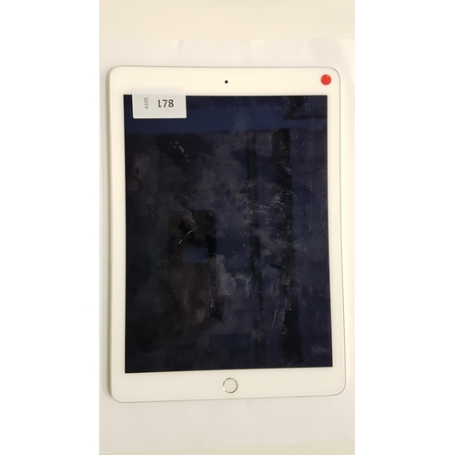 178 - APPLE IPAD AIR 2 - A1566 - WIFI
serial number DLXP50BWG5VY. Apple account locked. 
Note: It is the b... 