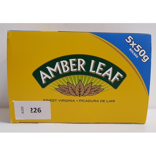 226 - 5 x 50g POUCHES OF AMBER LEAF TOBACCO