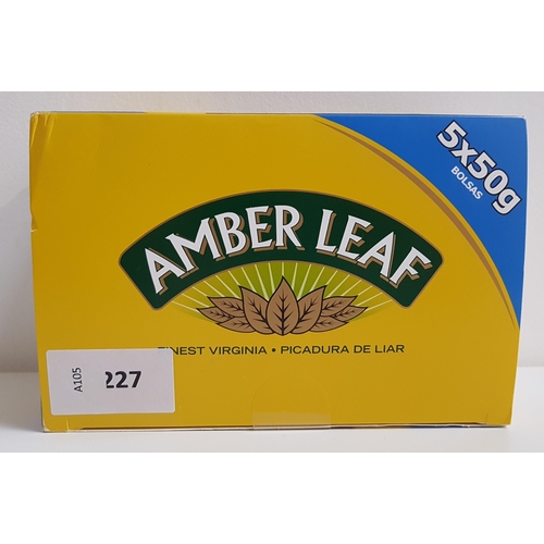 227 - 5 x 50g POUCHES OF AMBER LEAF TOBACCO