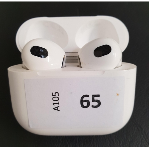 65 - PAIR OF APPLE AIRPODS 3rd GENERATION
in MagSafe charging case for AirPods