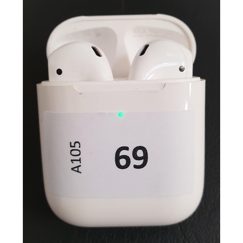 69 - PAIR OF APPLE AIRPODS 2nd GENERATION
in Wireless charging case